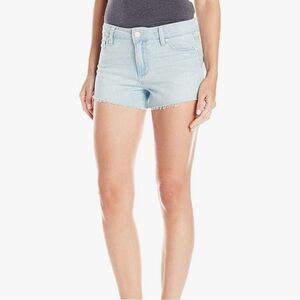 PAIGE | Jimmy Jimmy Cutoff Denim Shorts in Mari Wash Mid Rise Size 30